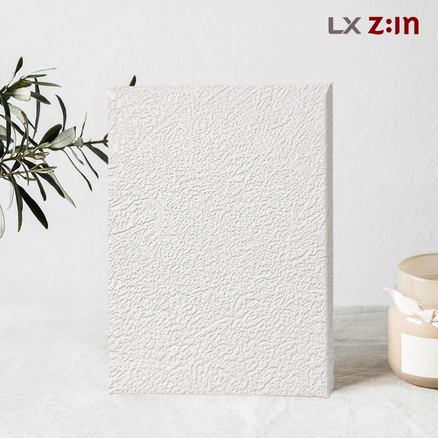 LX지인 베스띠 82576-01 프레스코 회벽 울트라 화이트 실크벽지