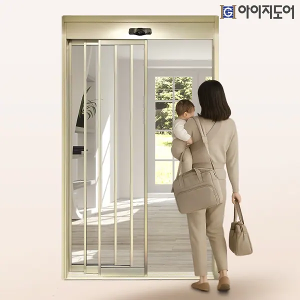 아이지도어 아이지도어 자동중문 초슬림 3연동 1.4 슬라이딩 (투명 강화유리)